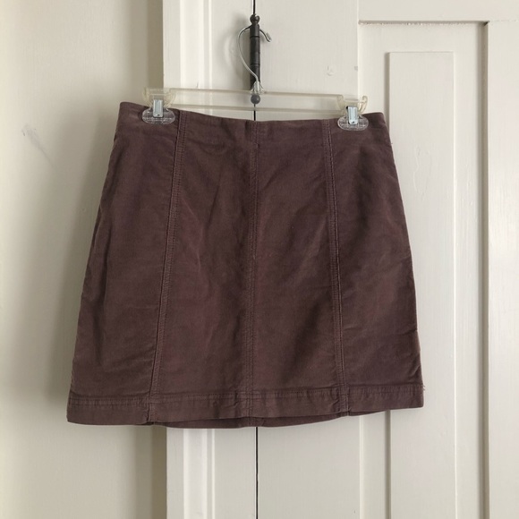 Free People Taupe Corduroy Mini Skirt - Picture 1 of 4
